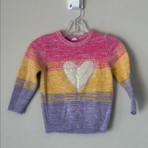 Pink, Yellow and Purple Knit Sweater with Sequins